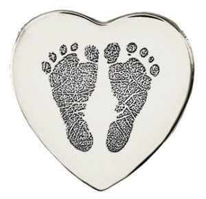 Baby Feet Heart Necklace